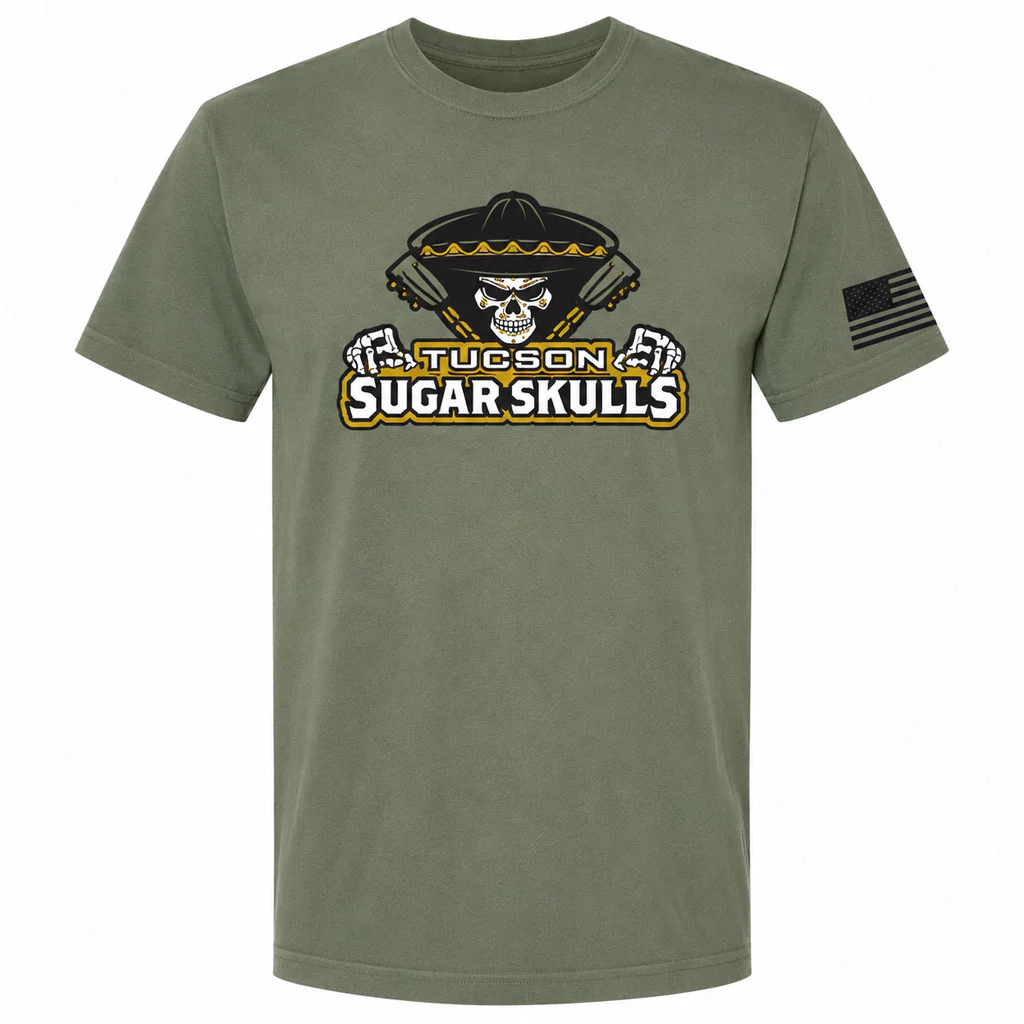 Tucson Sugar Skulls Military Appreciation T-Shirt - Green