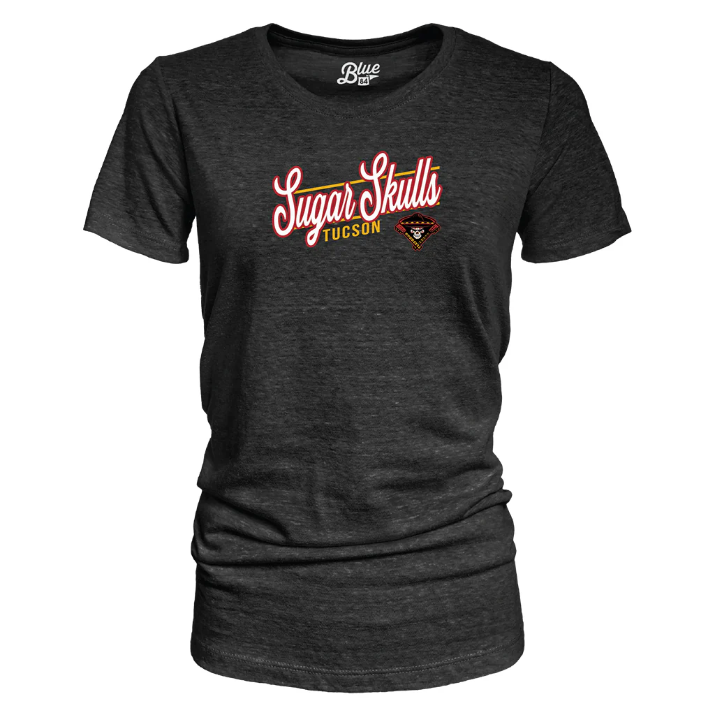 Tucson Sugar Skulls Women's Blue 84 Jm Fealty Jr Tee - Black