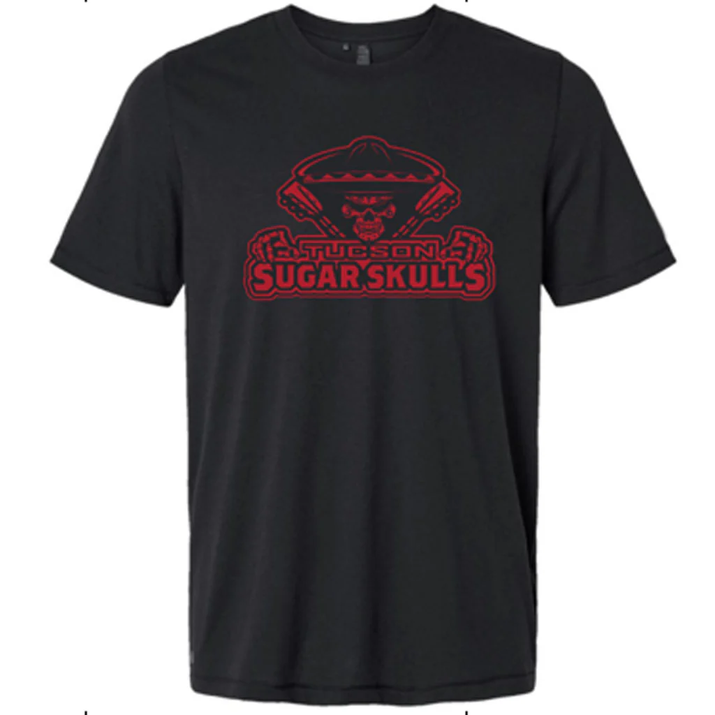 Tucson Sugar Skulls Youth Red Logo T-Shirt - Black