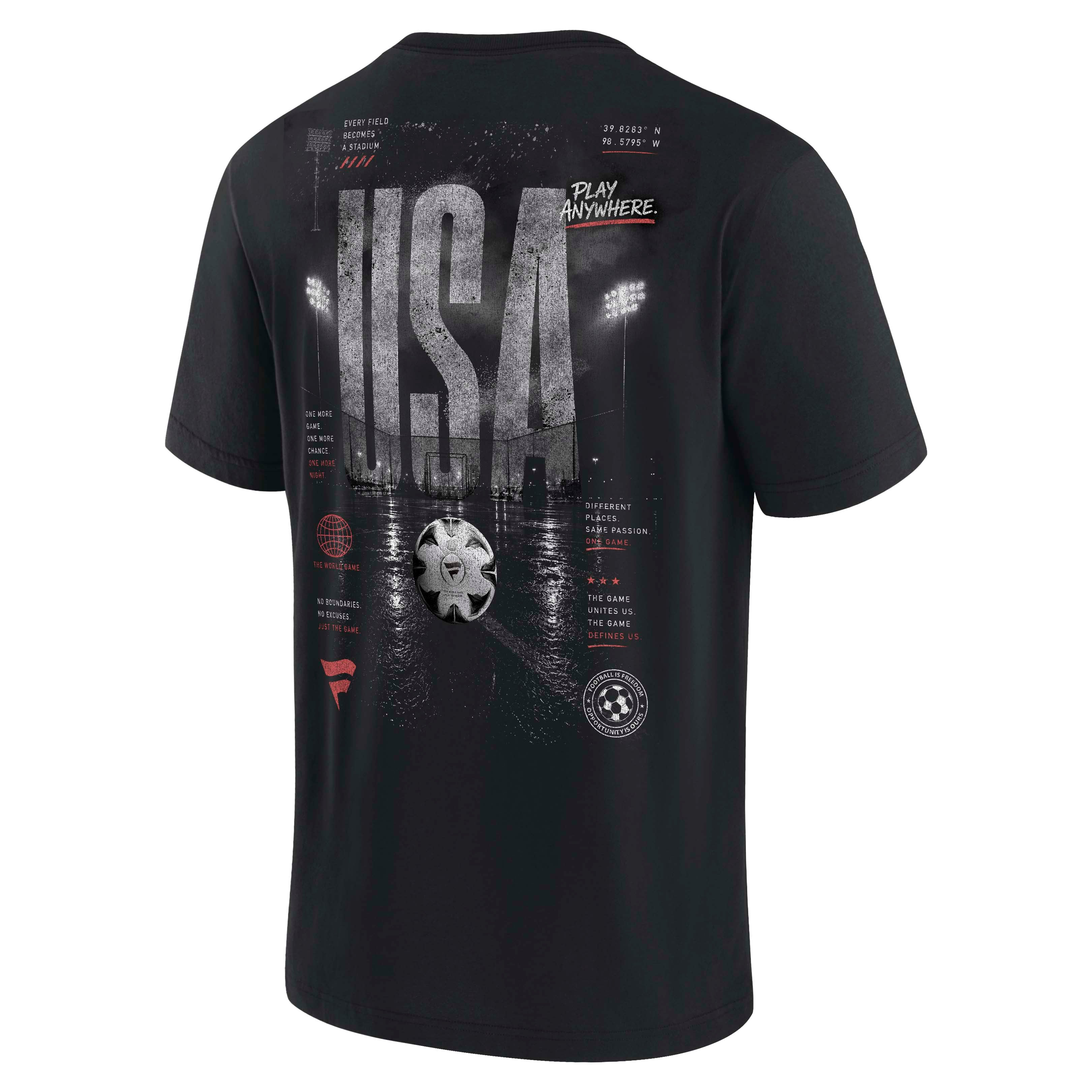 United States National Team Fanatics Streets of the World T-Shirt- Black - Image 3