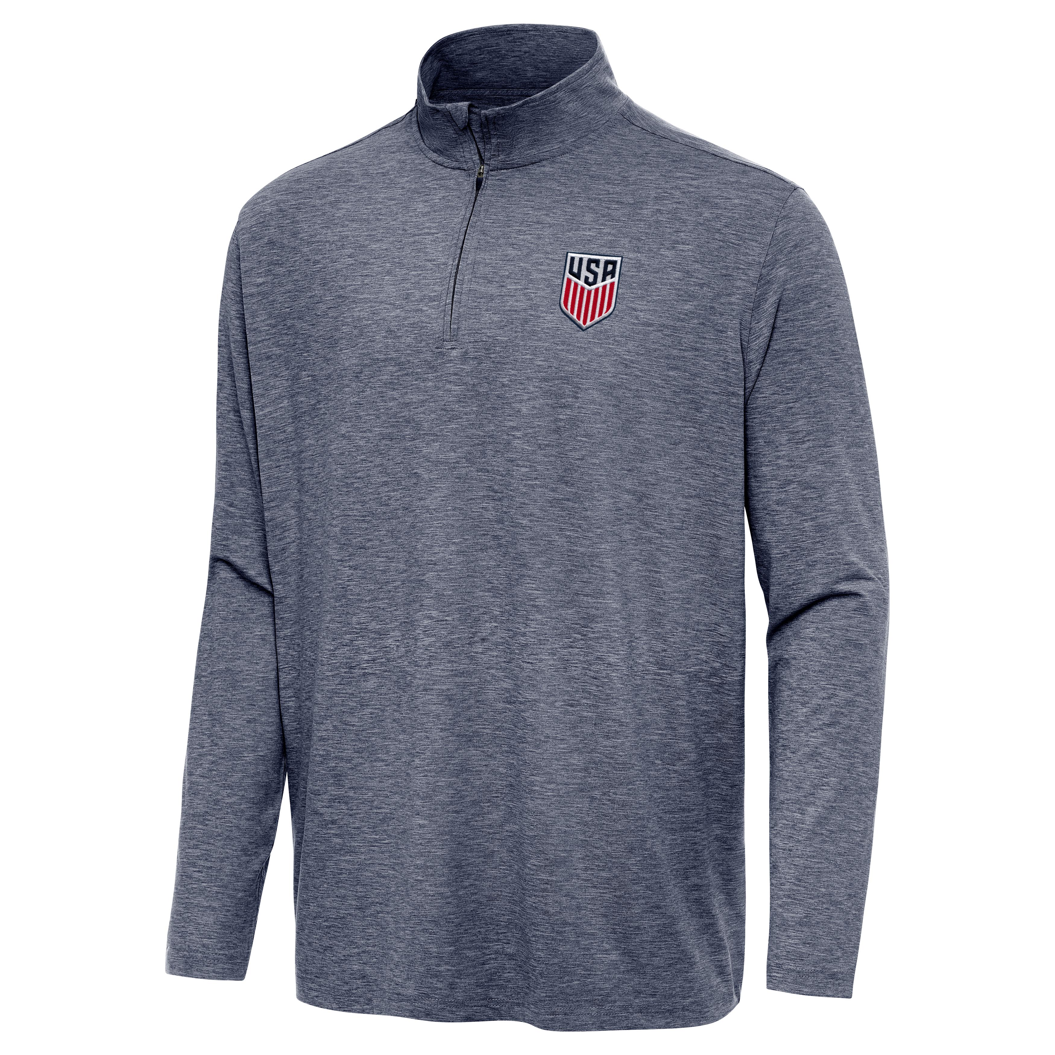 USMNT National Team Antigua Men's Hunk 1/4 Zip Pullover - Navy