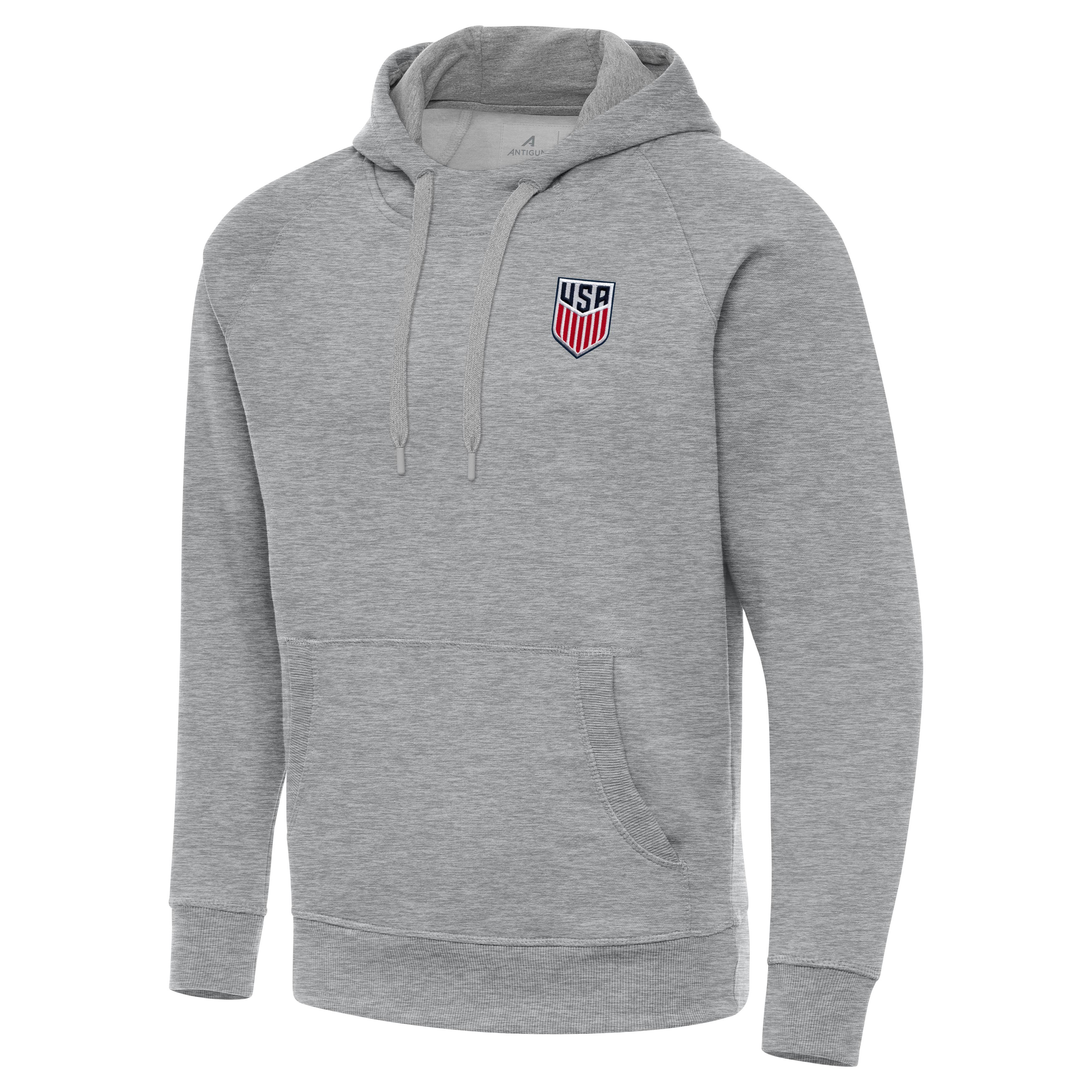 USMNT National Team Antigua Men's Victory Pullover Hoodie - Heather Gray
