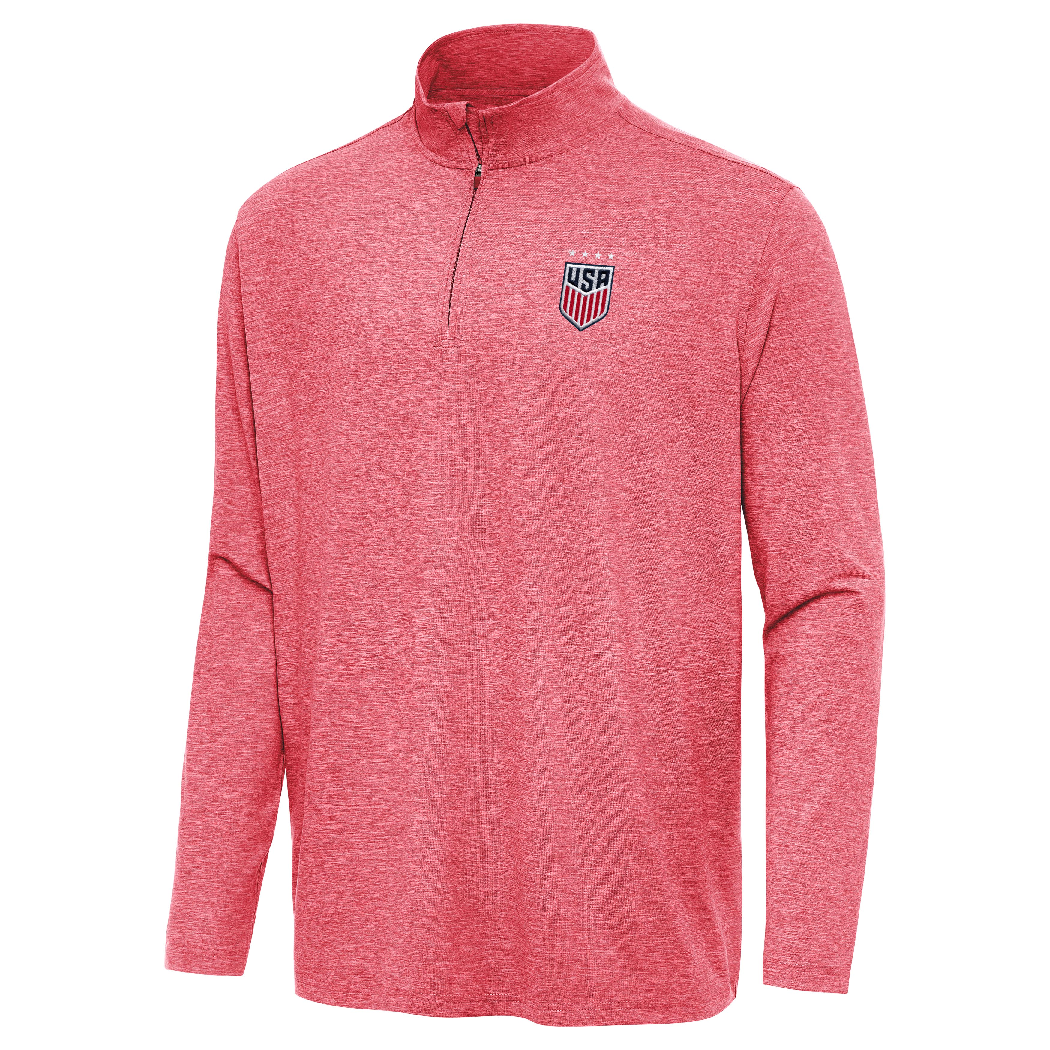 USWNT National Team Antigua Men's Hunk 1/4 Zip Pullover - Red