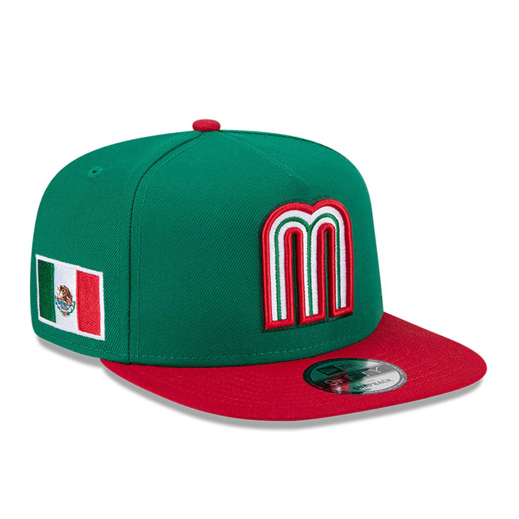WBC Mexico New Era 2026 Onfield 9FIFTY A-Frame Hat - Green - Image 2