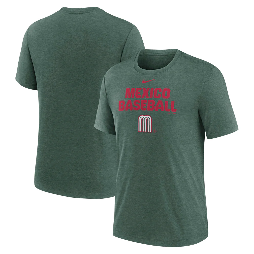 WBC Mexico Nike 2026 Stacked Triblend T-Shirt - Green