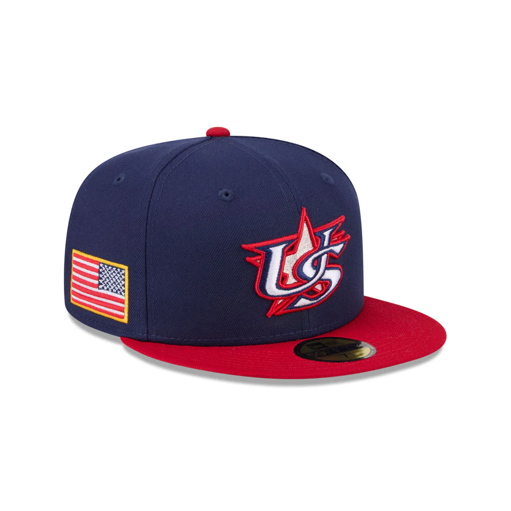 WBC USA New Era 2026 Onfield 59FIFTY Fitted Hat - Navy - Image 2