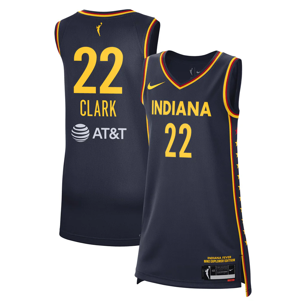 WNBA Indiana Fever Caitlin Clark Nike Explorer Victory Jersey - Navy